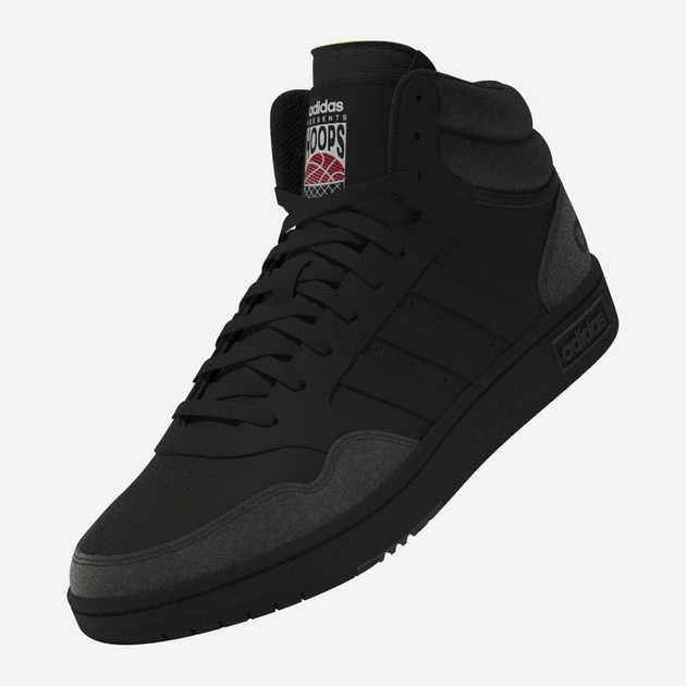 Чоловічі черевики високі adidas Hoops 3.0 Mid HP7939 42.5 (UK 8.5) Чорні (4066746031094) - зображення 4