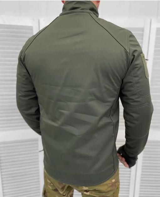 Армейская куртка Combat ткань soft-shell на флисе Оливковый L (Kali) - изображение 2