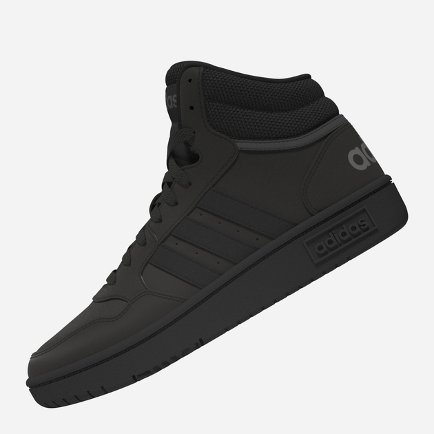 Trzewiki młodzieżowe chłopięce adidas Hoops 3.0 Mid K HR0228 37.5 Czarne (4065415596575) - obraz 4