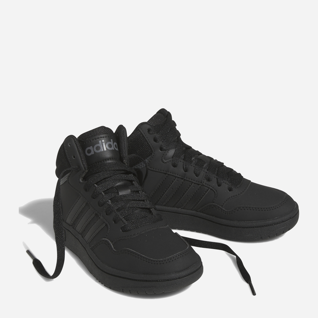 Підліткові черевики для хлопчика adidas Hoops 3.0 Mid K HR0228 39.5 Чорні (4065415592812) - зображення 15