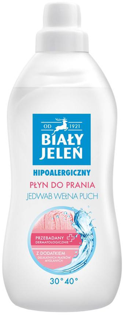 Płyn do prania tkanin delikatnych Biały Jeleń hipoalergiczny 1000 ml (5900133013913) - obraz 1