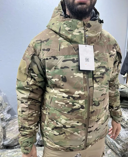 Армійська водонепроникна теплозберігаюча чоловіча куртка Мультикам M (Kali) - зображення 1