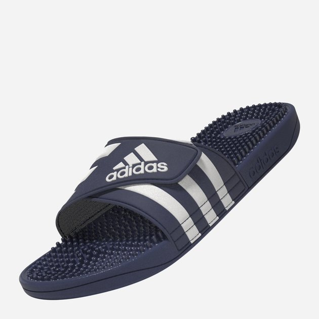 Чоловічі шльопанці для пляжу Adidas Adissage F35579 50 Темно-сині з білим (4062051396729) - зображення 5
