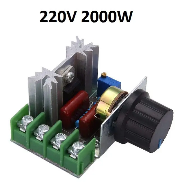Регулятор мощности AC - диммер 2000W 220V фазовый симисторный BTA-16 ...