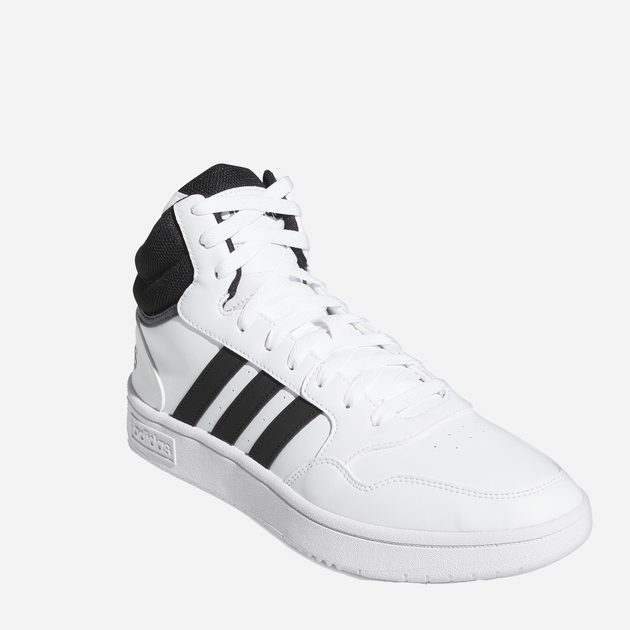 Trzewiki męskie wysokie sznurowane Adidas Hoops 3.0 Mid GW3019 41.5 Białe (4064053694094) - obraz 2