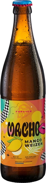 Упаковка пива Forever Macho світле нефільтроване 5% 0.5 л х 12 шт (14820183002102) - зображення 2