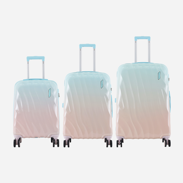 Набір валіз на 4 коліщатках 3 шт Semi Line T5649-0 М'ятний/Персиковий (5903563564901) - зображення 2
