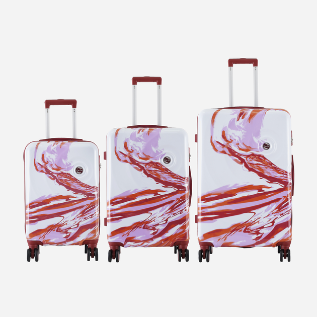 Набір валіз на 4 коліщатках 3 шт Semi Line T5654-0 Білий/Червоний (5903563565403) - зображення 2