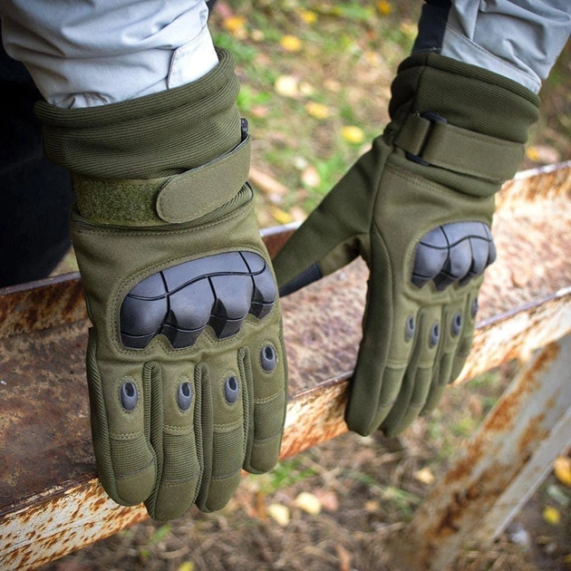 Тактические зимние перчатки для ЗСУ , Армейские зимние перчатки на флисе L - изображение 1