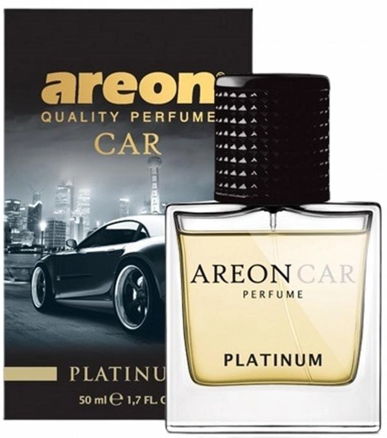 Парфуми для автомобіля Areon Car Perfume Glass Platinum 50 мл (3800034963275) - зображення 1