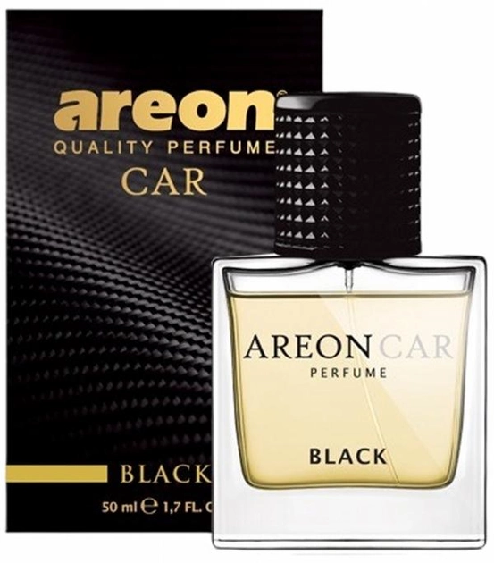 Парфуми для автомобіля Areon Car Perfume Glass Black 50 мл (3800034961677) - зображення 1