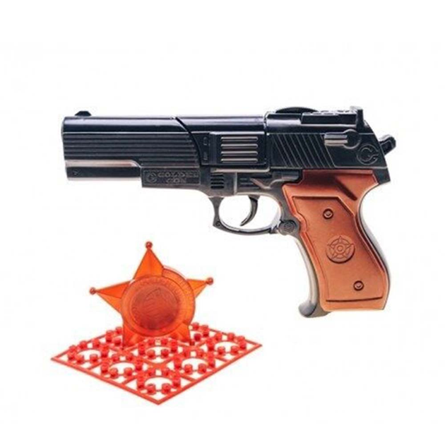 Игрушечный пистолет Golden Gun Shahab Gold 282 с пистонами и звездой ...