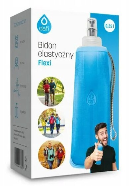 Пляшка для води Dafi Flexi 250 мл гнучка Синя (5904870070406) - зображення 2