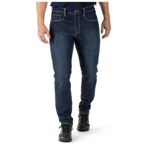 Тактичні джинсові штани 5.11 Defender-Flex Slim Jean Stone Wash Indigo W32/L36 - зображення 1