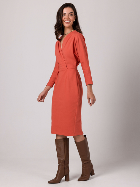 Sukienka ołówkowa damska z rozcięciem BeWear B271 M Czerwona (5905563718582) - obraz 1