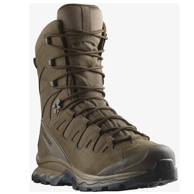 Мужские тактические зимние берцы Salomon Quest 4D Forces High GTX размер 39 24,5 см Dark Brown - изображение 1