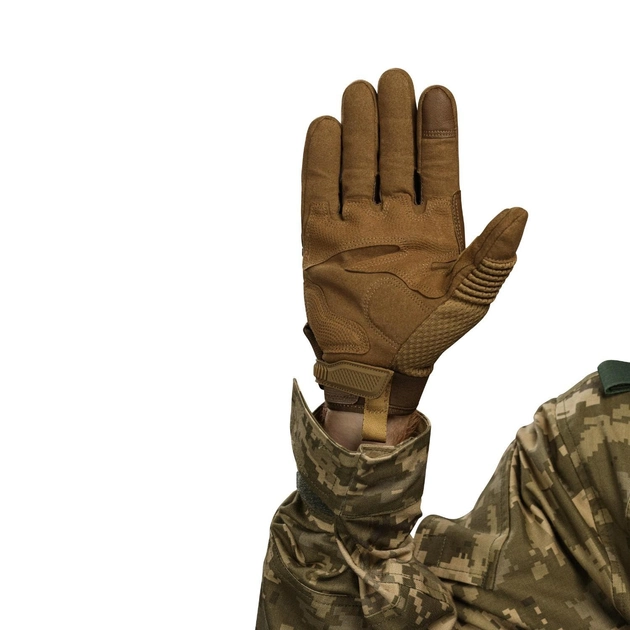 Тактичні рукавички UkrArmor GloTac L Койот - зображення 2