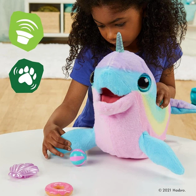 Интерактивная игрушка Hasbro FurReal Нарвал радужный Вэйви дельфин FurReal Wavy Narwhal Interactive Toy (F2604) - изображение 4