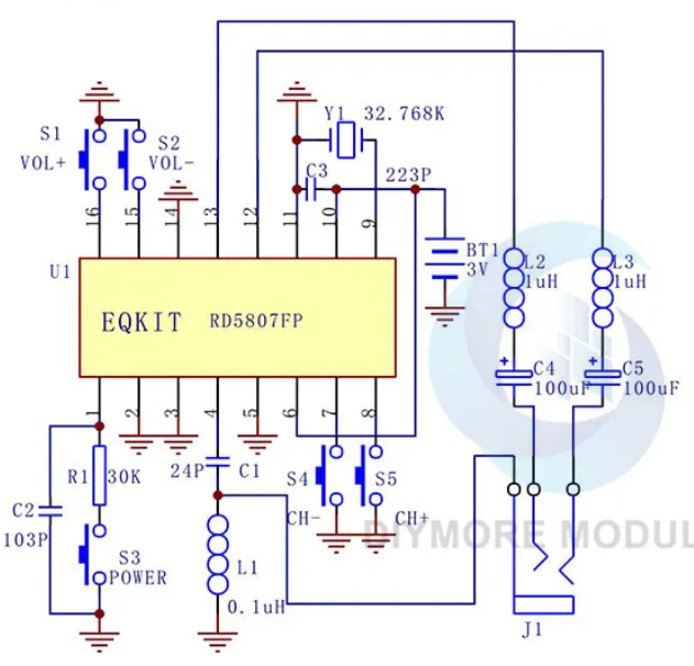 Комплект DIY 76-108 МГц FM-стерео-радіо приймача бездротового Частотна модуляція - зображення 4