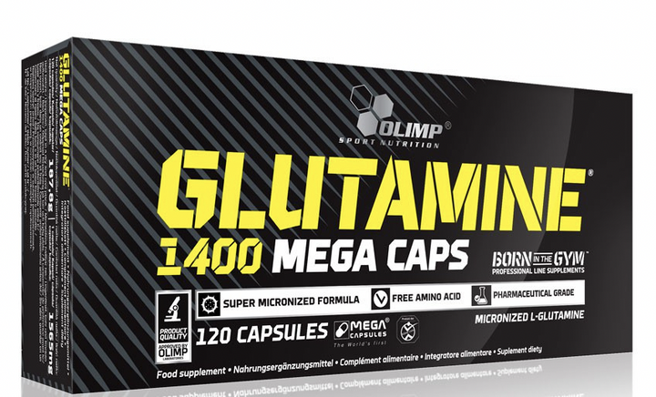 Aminokwasy Olimp L-Glutamine 1400 Mega Caps 120 kapsułek (5901330023989) - obraz 1