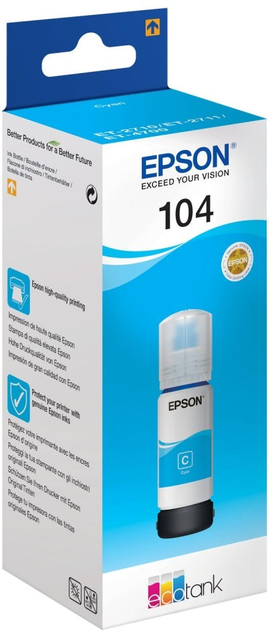 Чорнило Epson 104 EcoTank Cyan (8715946655819) - зображення 1