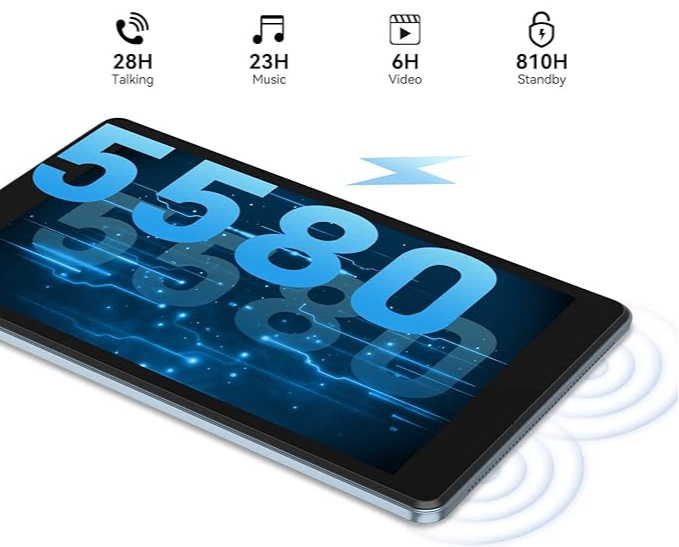 Планшет 8" Blackview Tab 5 3/64Gb 4 ядра Android 12 5580 мАh Голубой - изображение 3