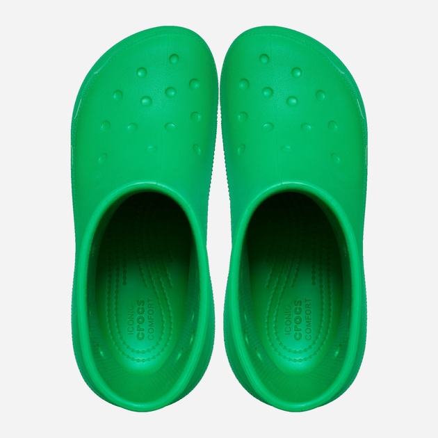 Жіночі гумові чоботи низькі Crocs Classic Crush Rain Boot CR207946-GRGR 41-42 (M8/W10 ) 26 см Зелені (196265157211) - зображення 5