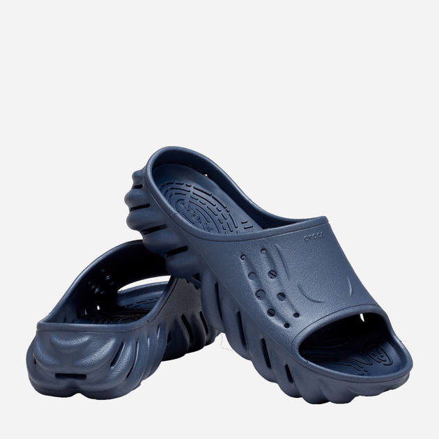 Klapki męskie Crocs Echo Slide CR208170-STOR 46-47 (M12) 30 cm Ciemnogranatowe (196265264339) - obraz 2