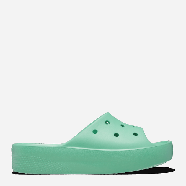 Klapki damskie Crocs Classic Platform Slide W CR208180-JAST 41-42 (W10) 26 cm Miętowe (196265242108) - obraz 1