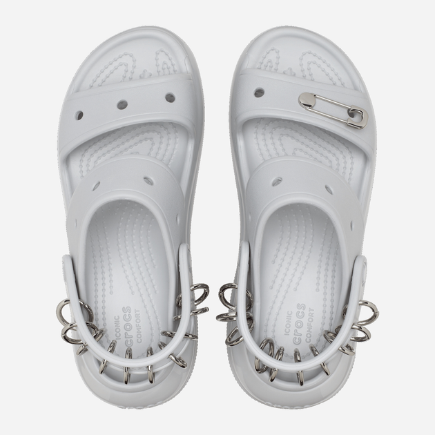 Sandały damskie na grubej podeszwie Crocs Mega Crush Rebel SNDL W CR208339-SHIM 39-40 (M7/W9) 25 cm Szare (196265238675) - obraz 4