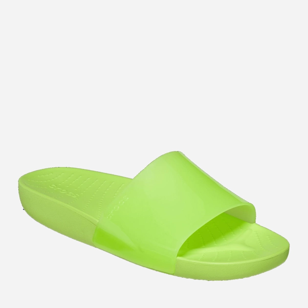 Klapki damskie Crocs Splash Shine Slide CR208538-LMDE 39-40 (W9) 25 cm Zielone (196265325900) - obraz 2