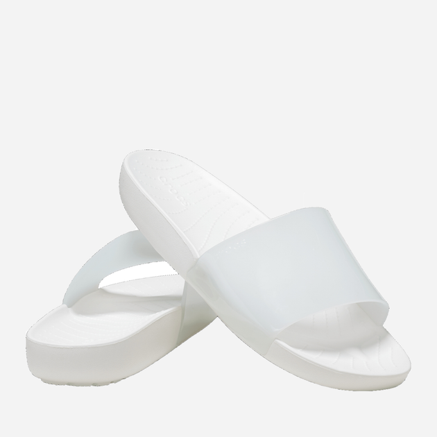 Klapki damskie Crocs Splash Shine Slide CR208538-WHI 38-39 (W8) 24 cm Białe (196265286324) - obraz 2