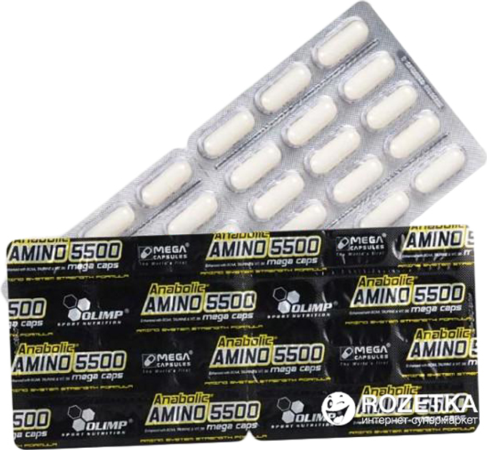 Aminokwasy Olimp Anabolic Amino 5500 Mega 30 kapsułek (5901330024474) - obraz 1