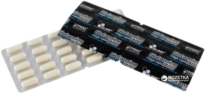 Амінокислота Olimp L-Glutamine Mega Caps blister 30 капсул (5901330003783) - зображення 1