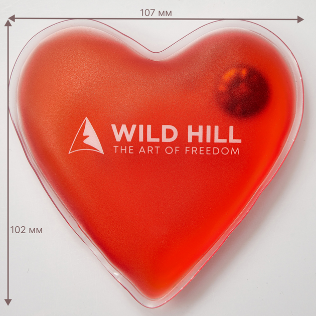 Карманная грелка-сердце для рук Wild Hill Hand Warmer L многоразовая красная (10,7*10,2 см) - изображение 4