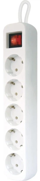 Мережевий фільтр Defender S518 1.8m 5 роз. Switch White UA (992410) (6922312) - изображение 2