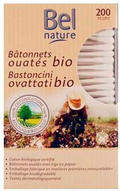 Вушні палички Bel Nature Cotton Bud 200 шт (4046871003029) - зображення 1