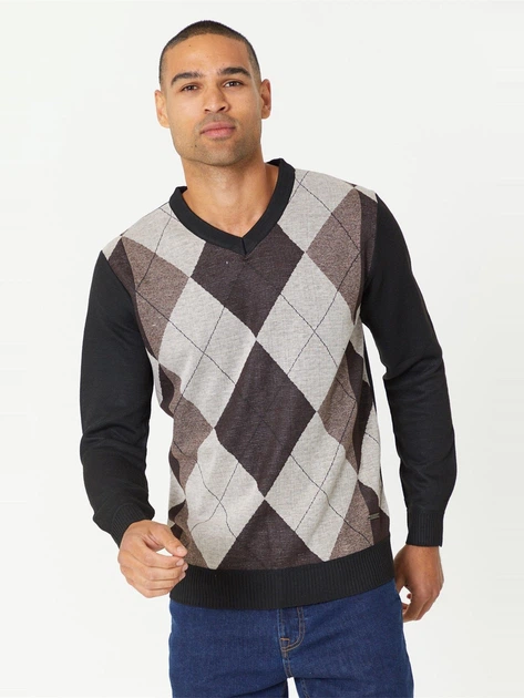 Пуловер мужской Pierre Cardin RGYL KNTTD 31840205 XL Серый/Коричневый/Черный - Фото 1 Пуловер мужской Pierre Cardin RGYL KNTTD 31840205 XL Серый/Коричневый/Черный - изображение 1