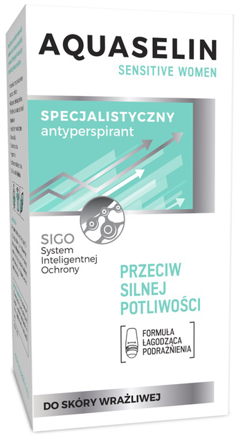 Антиперспірант Aquaselin Sensitive Women спеціалізований проти сильного потовиділення 50 ml (5900116043753) - зображення 1