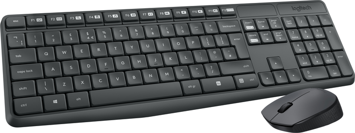 Zestaw bezprzewodowy Logitech MK235 USB 2.4 GHz Szary (920-007905) - obraz 3