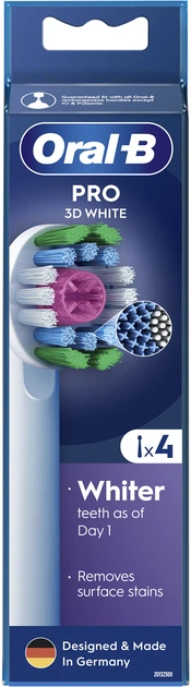Насадки для електричної зубної щітки Oral-B Pro 3D White, 4 шт (8006540847213) - зображення 2