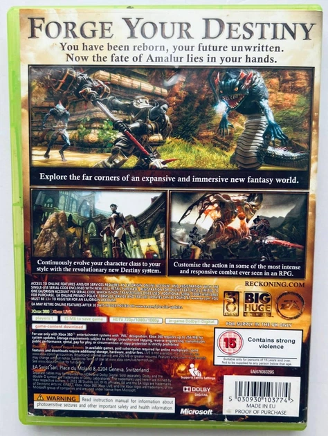 Kingdoms Of Amalur: Reckoning, Б/У, английская версия - диск XBOX 360 - изображение 3