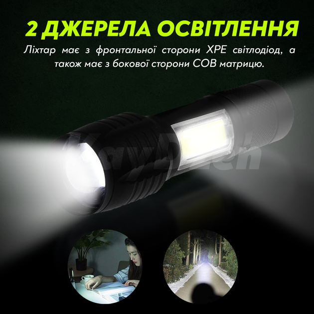 Світлодіодний LED ліхтарик Ever Pacific EP-513 ліхтар ручний акумуляторний - зображення 4