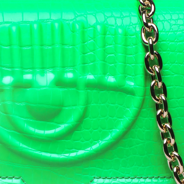 Сумка крос-боді жіноча Chiara Ferragni 74SB4BA2ZS728 Зелена (8052672353900) - зображення 5
