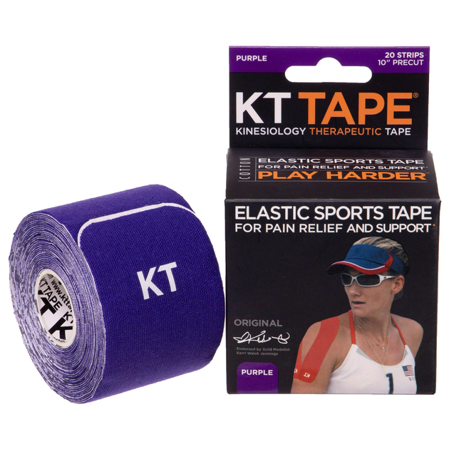 Кінезіо тейп (Kinesio tape) KTTP ORIGINAL BC-4786 розмір 5смх5м фіолетовий - зображення 1