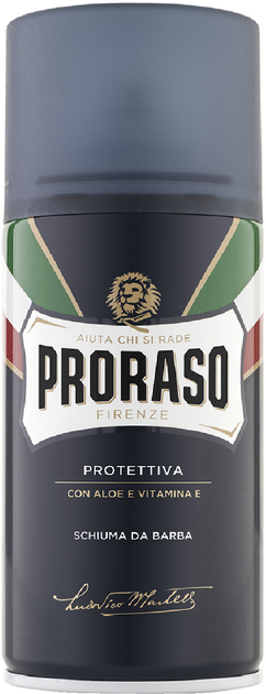 Ochronna pianka do golenia Proraso z ekstraktem z aloesu i witaminą E 300 ml (8004395002085) - obraz 1