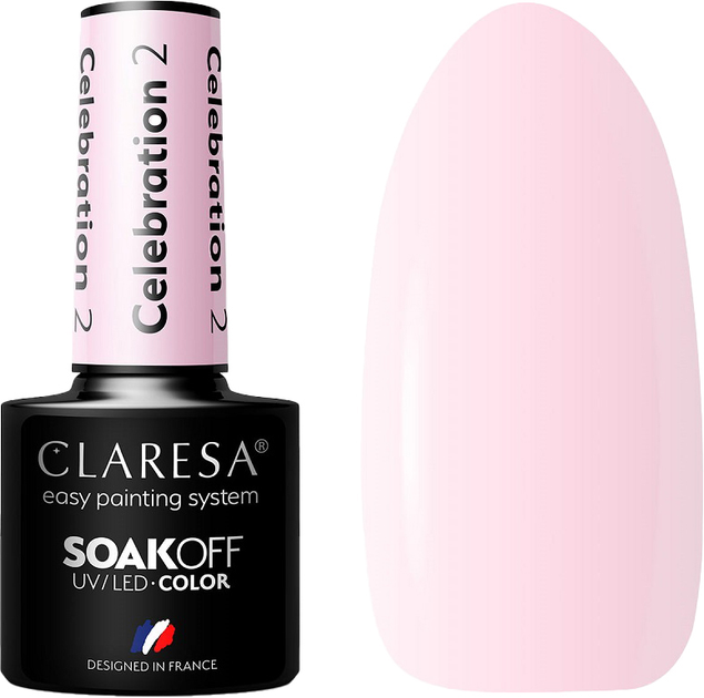 Lakier hybrydowy do paznokci Claresa Soak Off UV/LED Celebration 2 5 g (5903819814019) - obraz 1