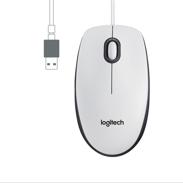 Mysz Logitech M100 USB White (910-006764) - obraz 3