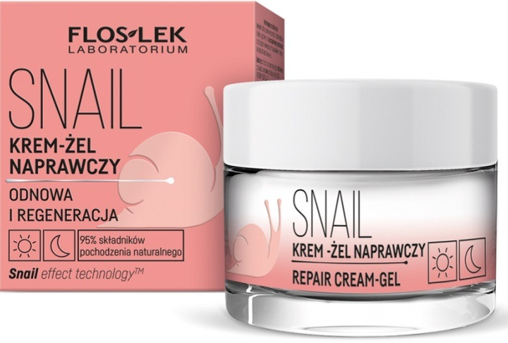 Krem-żel Floslek Snail naprawczy 50 ml (5905043007939) - obraz 1