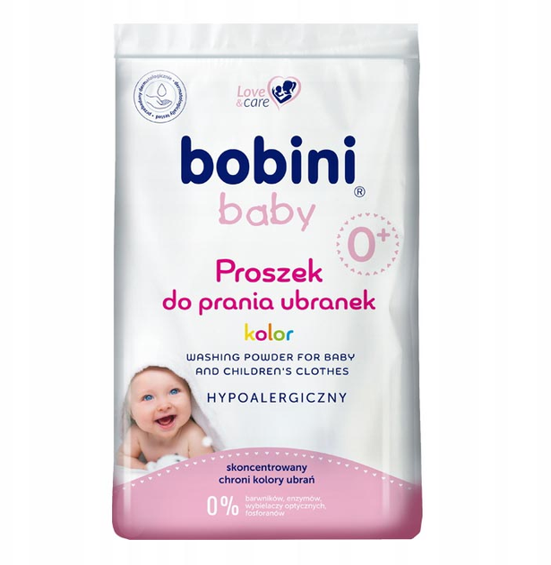 Proszek do prania Bobini Baby kolor hipoalergiczny 1.2 kg (5900931034196) - obraz 1